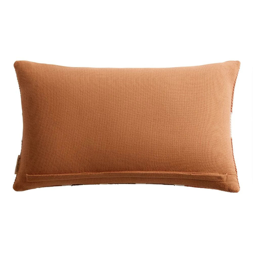 World Market Rust And Ivory Geo Indoor Outdoor Lumbar Pillow 3 World Market Rust And Ivory Geo Indoor Outdoor Lumbar Pillow - Image 3
