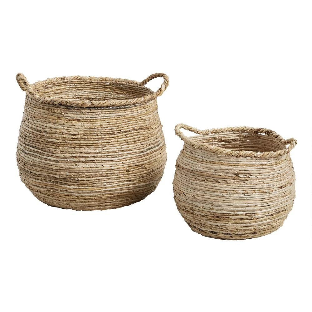 World Market Cora Banana Leaf Tote Basket 1 World Market Cora Banana Leaf Tote Basket