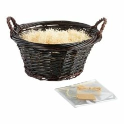 World Market Large Round Dark Brown Gift Basket Kit