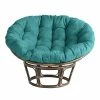 World Market Teal Microsuede Papasan Chair Cushion