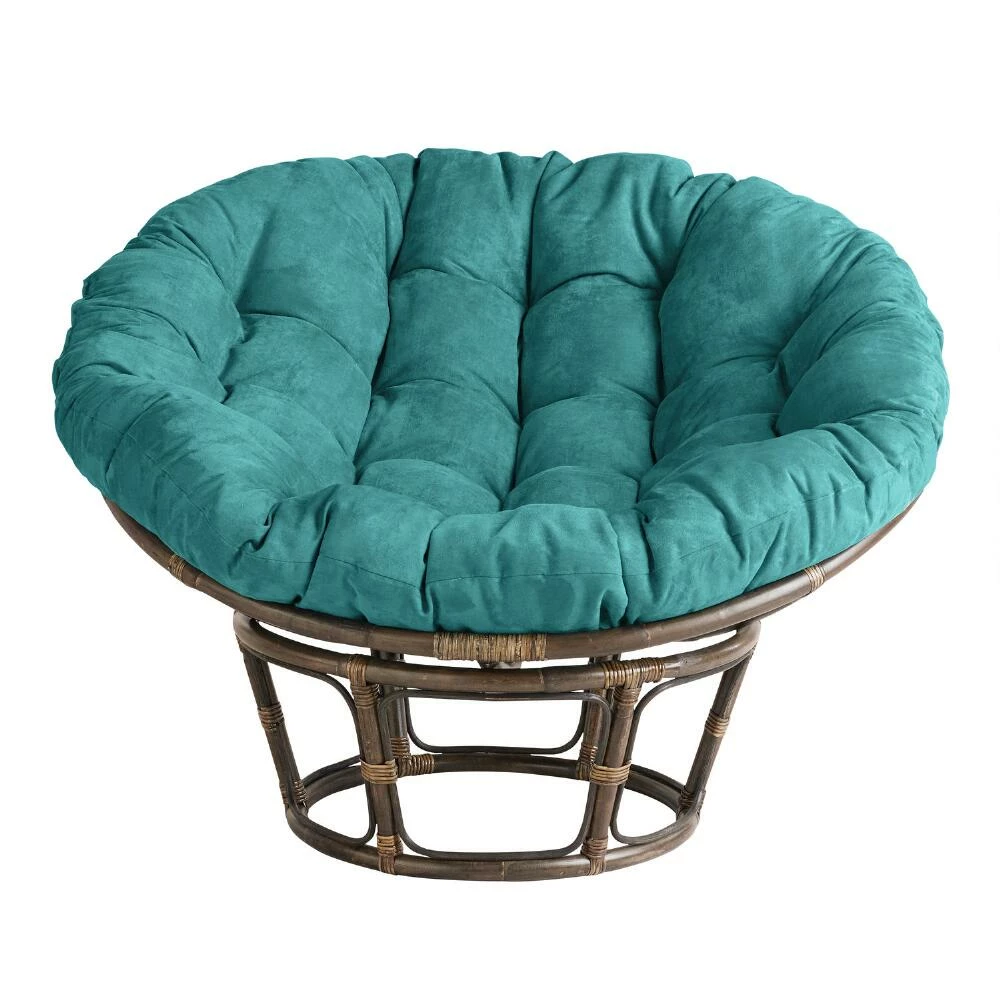 World Market Teal Microsuede Papasan Chair Cushion 1 World Market Teal Microsuede Papasan Chair Cushion