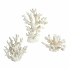World Market White Resin Coral Decor
