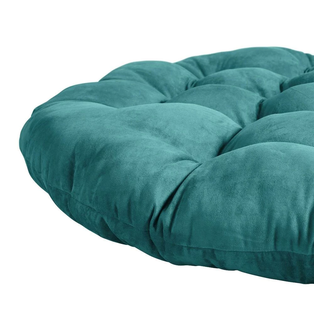 World Market Teal Microsuede Papasan Chair Cushion 3 World Market Teal Microsuede Papasan Chair Cushion - Image 3