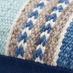 World Market Blue Woven Stripe Indoor Outdoor Lumbar Pillow -Decor & Pillows Sales Store unnamed file 1053