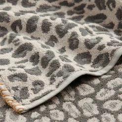 World Market Gray and Ivory Leopard Print Bath Towel -Decor & Pillows Sales Store unnamed file 1094