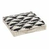 World Market Black and White Dhurrie Weave Floor Cushion