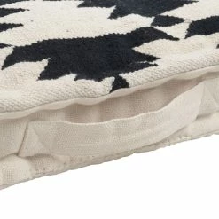 World Market Black and White Dhurrie Weave Floor Cushion -Decor & Pillows Sales Store unnamed file 1107