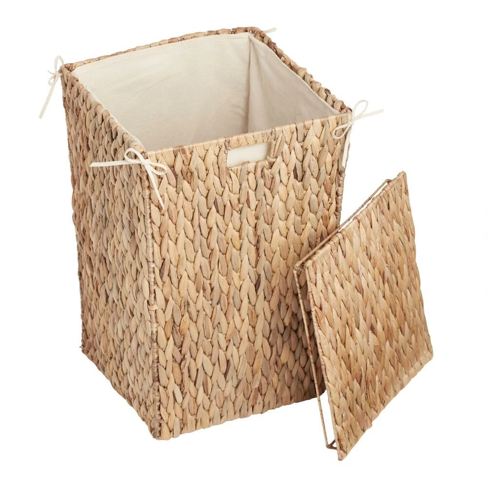 World Market Willa Natural Hyacinth Laundry Hamper With Lid 2 World Market Willa Natural Hyacinth Laundry Hamper With Lid - Image 2