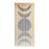 World Market Black And Natural Moon Phase Bamboo Beaded Curtain