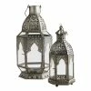 World Market Latika Antique Zinc Tabletop Candle Lantern