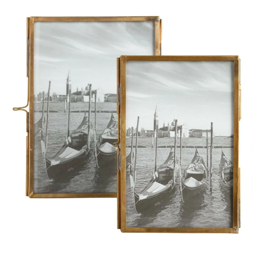 World Market Brass Metal Prism Frame 1 World Market Brass Metal Prism Frame