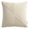 World Market Ivory Geometric Embroidered Throw Pillow