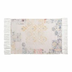 World Market Mason Patchwork Printed Tassel Bath Mat