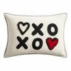 World Market Ivory And Black Tufted XOXO Lumbar Pillow
