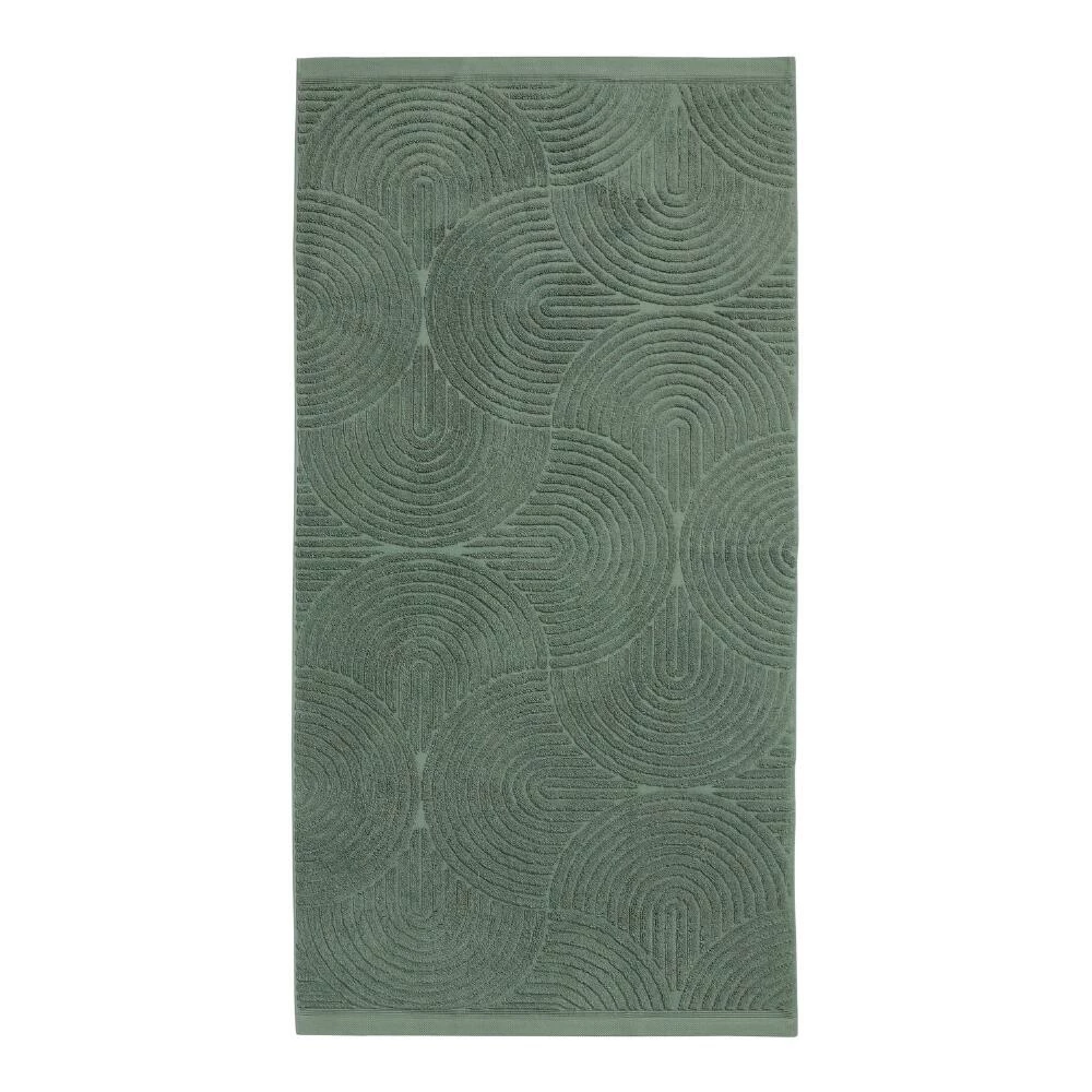 World Market Laurel Wreath Green Sculpted Arches Bath Towel 2 World Market Laurel Wreath Green Sculpted Arches Bath Towel - Image 2