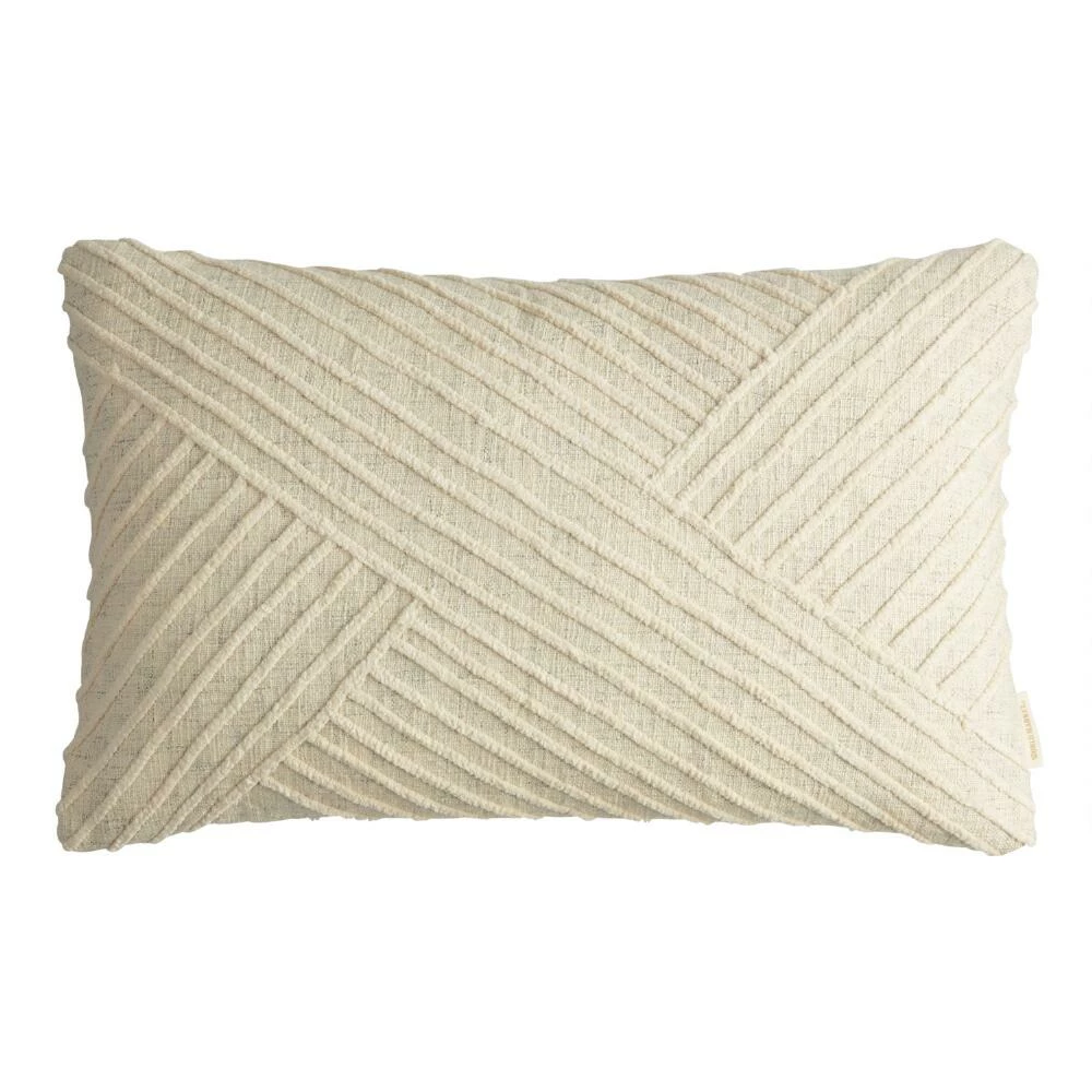 World Market Oversized Ivory Angled Stripe Lumbar Pillow 1 World Market Oversized Ivory Angled Stripe Lumbar Pillow
