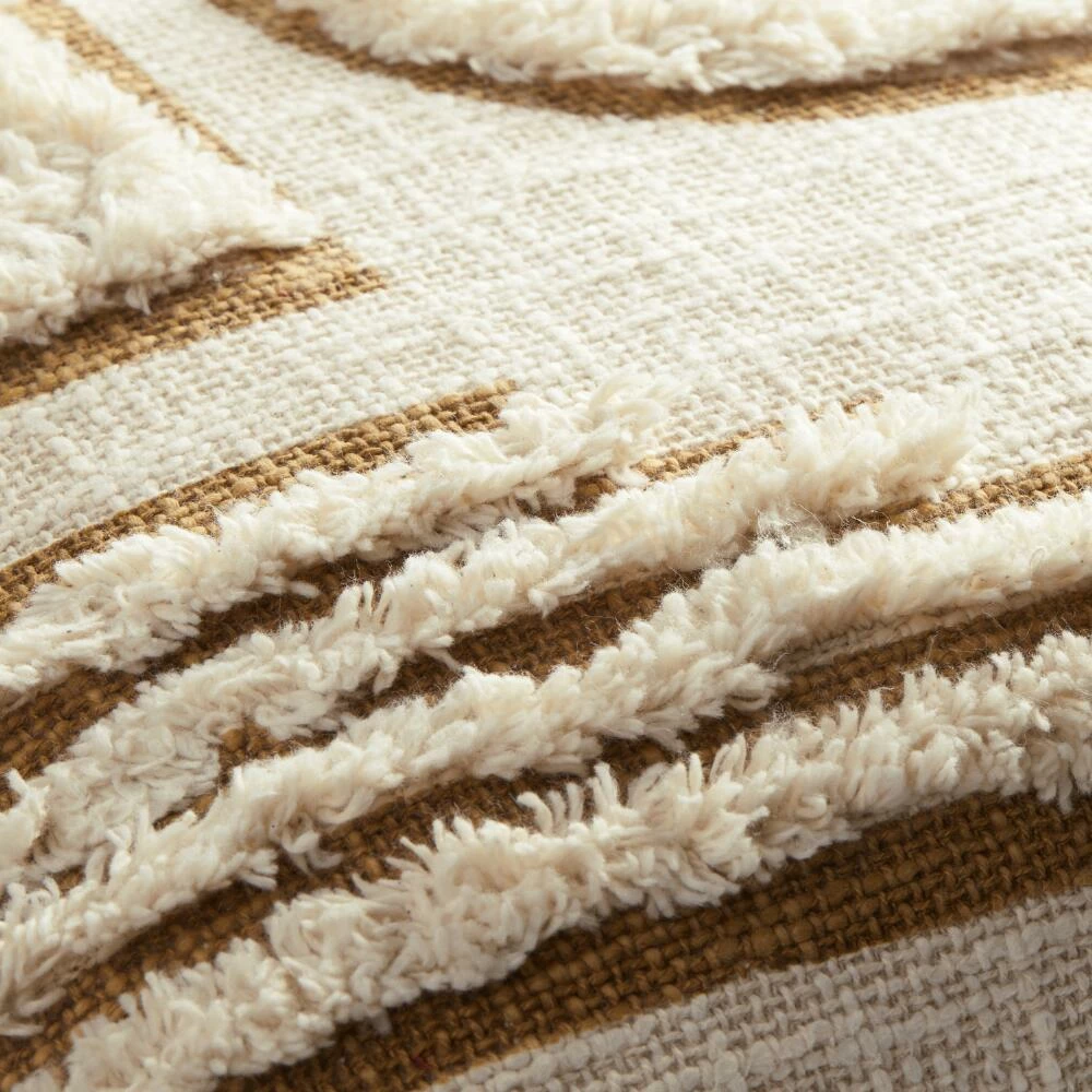 World Market Ivory And Gold Tufted Abstract Throw Pillow 3 World Market Ivory And Gold Tufted Abstract Throw Pillow - Image 3