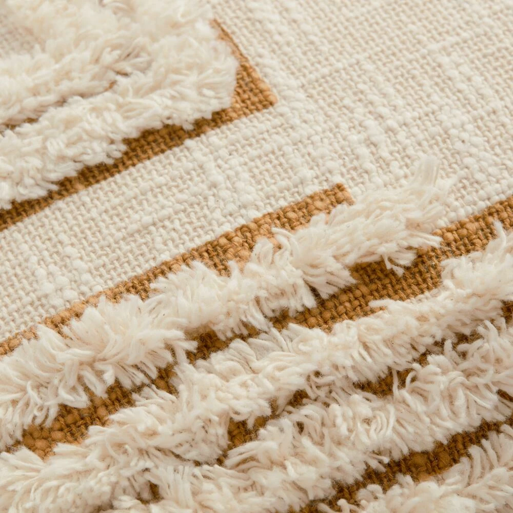 World Market Ivory And Gold Tufted Abstract Throw Pillow 4 World Market Ivory And Gold Tufted Abstract Throw Pillow - Image 4