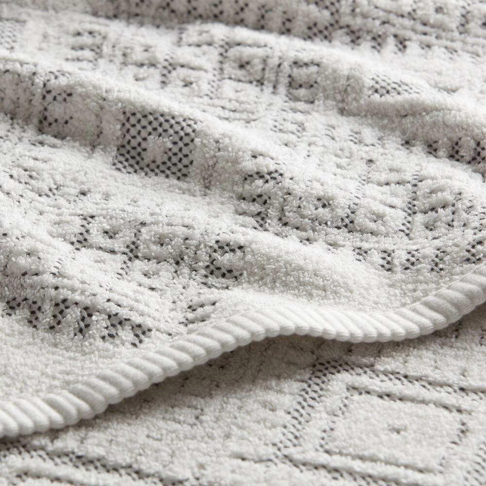 World Market Zena Ivory And Black Diamond Honeycomb Hand Towel 3 World Market Zena Ivory And Black Diamond Honeycomb Hand Towel - Image 3