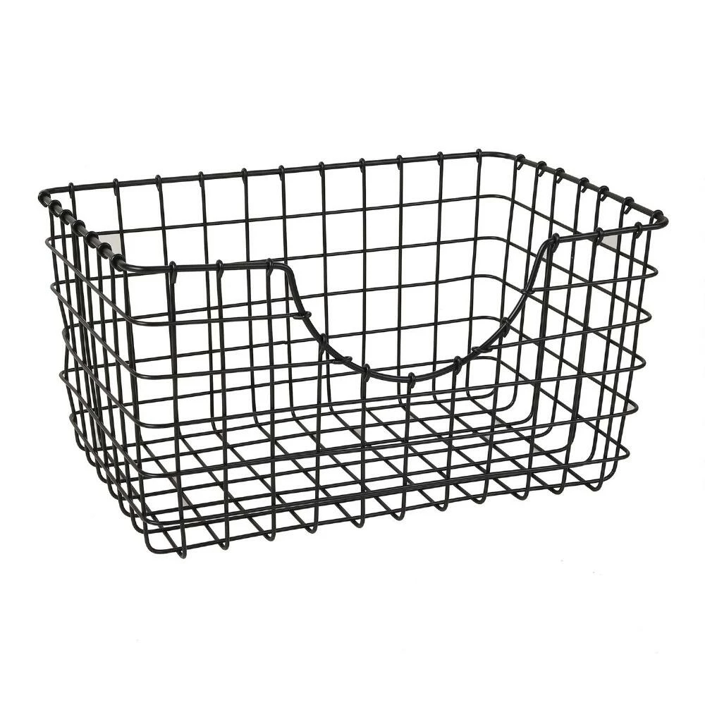 World Market Wilson Black Wire Storage Basket 2 World Market Wilson Black Wire Storage Basket - Image 2