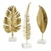 World Market Gold Leaf on Marble Stand Decor Set of 3