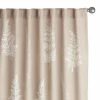 World Market Lyla Tan Embroidered Fern Sleeve Top Curtains Set Of 2