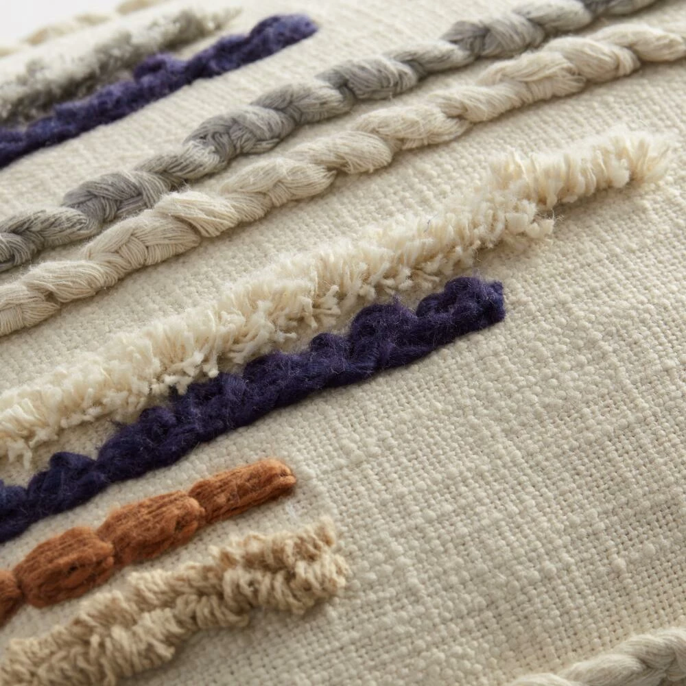 World Market Ivory Tufted Lines Lumbar Pillow 4 World Market Ivory Tufted Lines Lumbar Pillow - Image 4