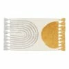 World Market Ivory, Gray and Mustard Arch Tufted Bath Mat