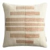 World Market Orange and Tan Geo Indoor Outdoor Throw Pillow
