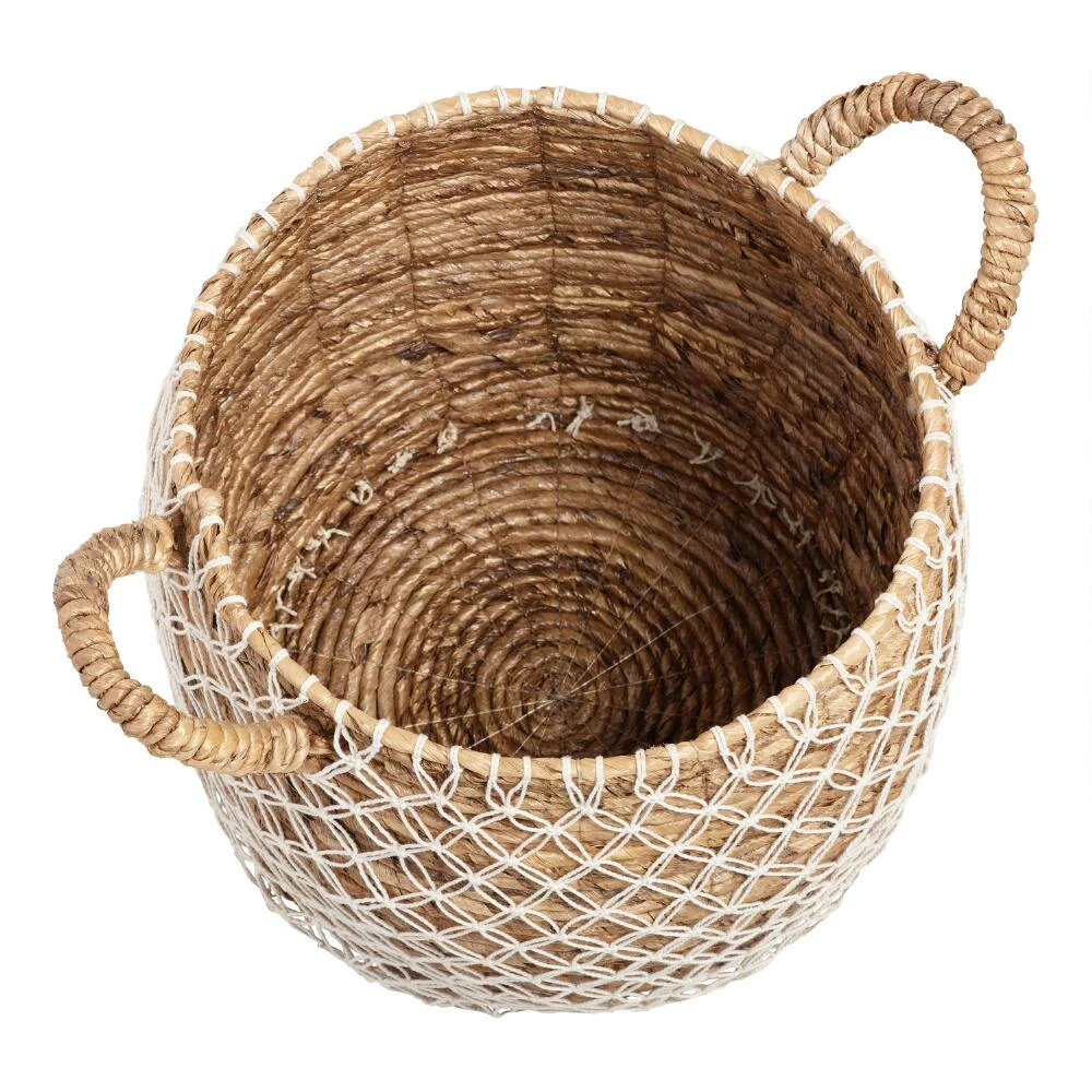 World Market Bianca Macrame Seagrass Tote Basket 2 World Market Bianca Macrame Seagrass Tote Basket - Image 2