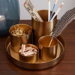 World Market Kiara Gold 4 Cup Desk Organizer With Tray 5 World Market Kiara Gold 4 Cup Desk Organizer With Tray -Decor & Pillows Sales Store unnamed file 1303