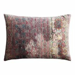 World Market Oversized Distressed Persian Rug Print Lumbar Pillow