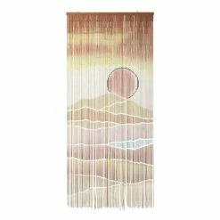 World Market Warm Sunset Bamboo Beaded Curtain