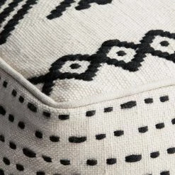 World Market Black and White Kilim Indoor Outdoor Pouf -Decor & Pillows Sales Store unnamed file 1321