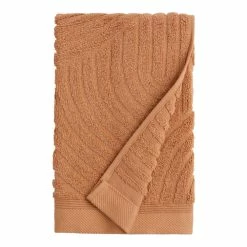 World Market Hazel Brown Sculpted Arches Hand Towel