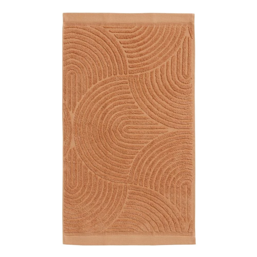 World Market Hazel Brown Sculpted Arches Hand Towel 2 World Market Hazel Brown Sculpted Arches Hand Towel - Image 2