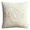 World Market Ivory Embroidered Tufted Arch Throw Pillow