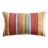 World Market Multicolor Variegated Stripe Indoor Outdoor Lumbar Pillow