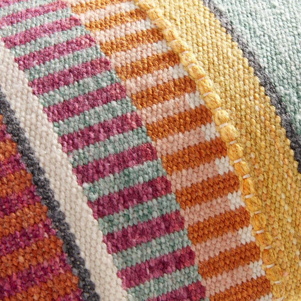 World Market Multicolor Variegated Stripe Indoor Outdoor Lumbar Pillow 3 World Market Multicolor Variegated Stripe Indoor Outdoor Lumbar Pillow - Image 3