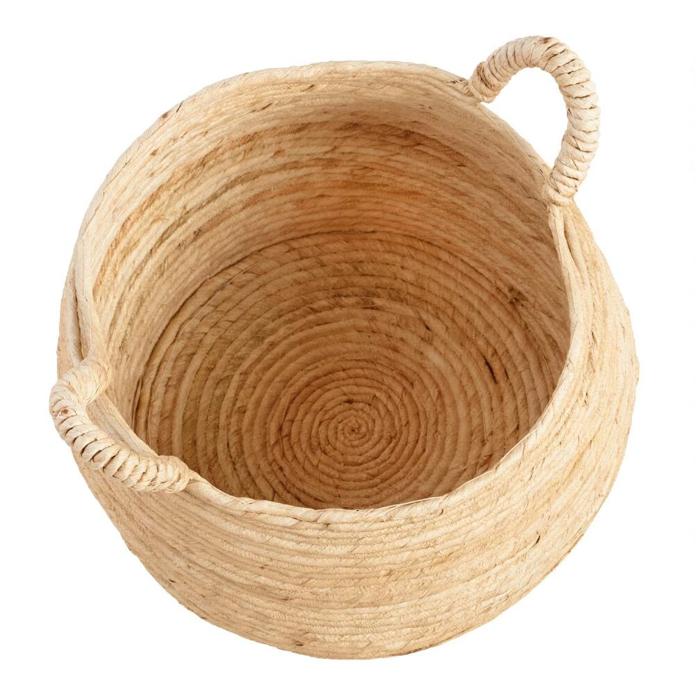 World Market Delilah Banana Leaf Tote Basket 2 World Market Delilah Banana Leaf Tote Basket - Image 2