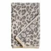 World Market Gray and Ivory Leopard Print Hand Towel