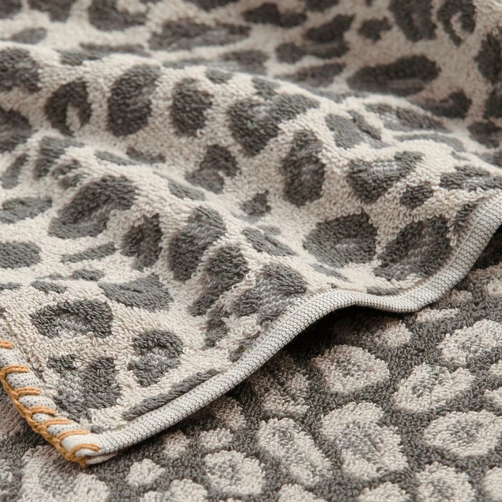 World Market Gray and Ivory Leopard Print Hand Towel 3 World Market Gray and Ivory Leopard Print Hand Towel - Image 3