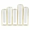 World Market Brass and Clear Glass Test Tube Vases