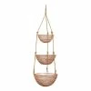 World Market Copper And Jute Rope 3 Tier Hanging Basket