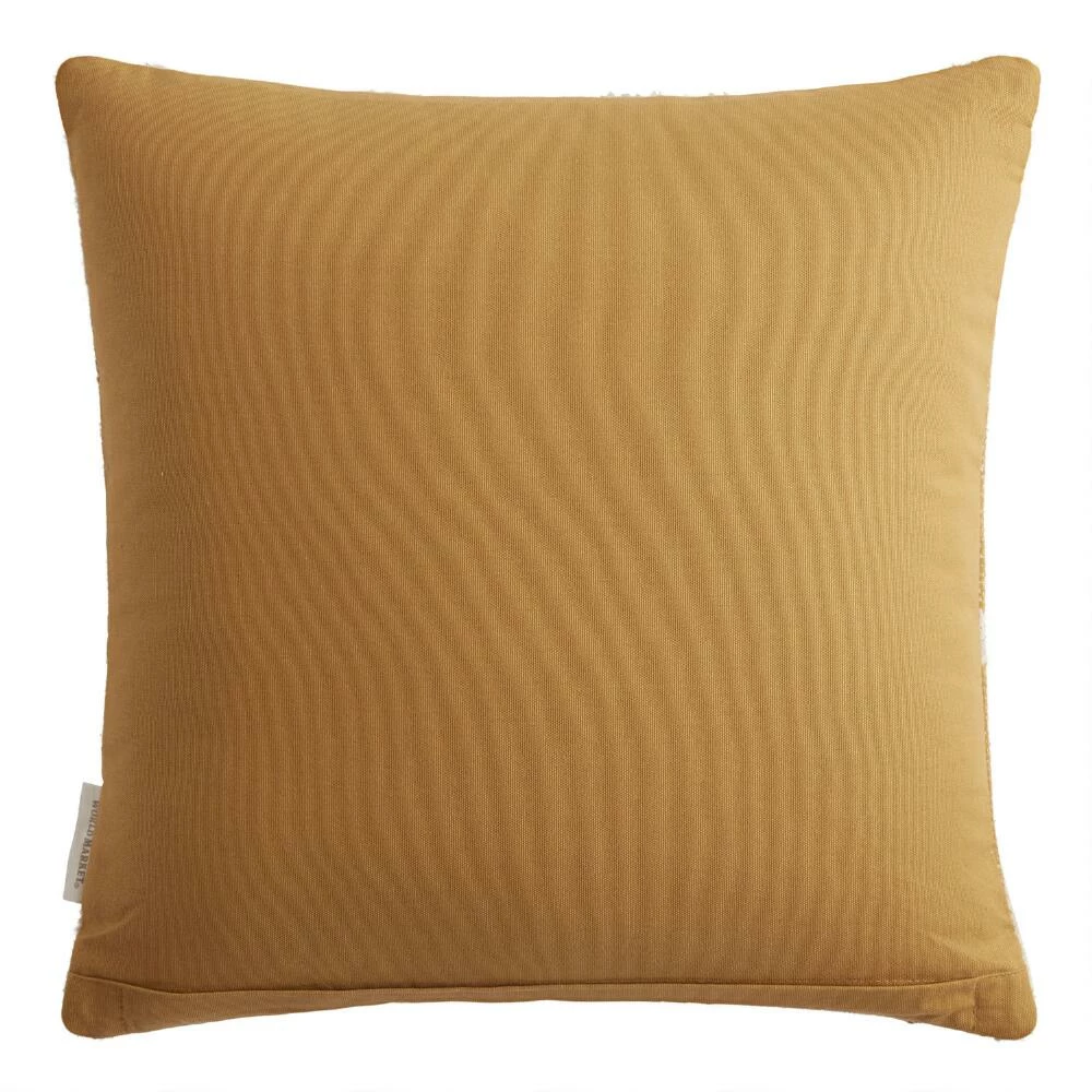 World Market Amber And Ivory Floral Throw Pillow 2 World Market Amber And Ivory Floral Throw Pillow - Image 2