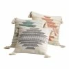 World Market Stacked Geo Woven Indoor Outdoor Throw Pillow