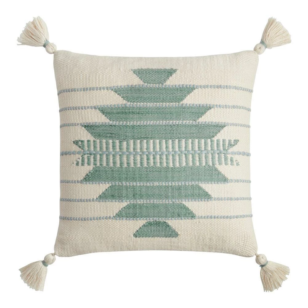 World Market Stacked Geo Woven Indoor Outdoor Throw Pillow 3 World Market Stacked Geo Woven Indoor Outdoor Throw Pillow - Image 3