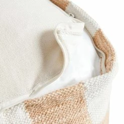 World Market Square Ivory And Rust Checkered Pouf -Decor & Pillows Sales Store unnamed file 1413