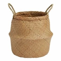 World Market Ellery Natural Seagrass Belly Basket