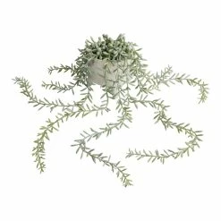 World Market Faux String of Bananas Plant in White Geo Pot